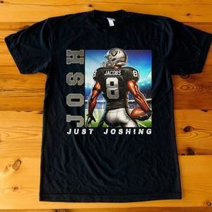 Josh Jacobs Las Vegas Raiders - Nfl T-Shirt - Unisex Black T-Shirt